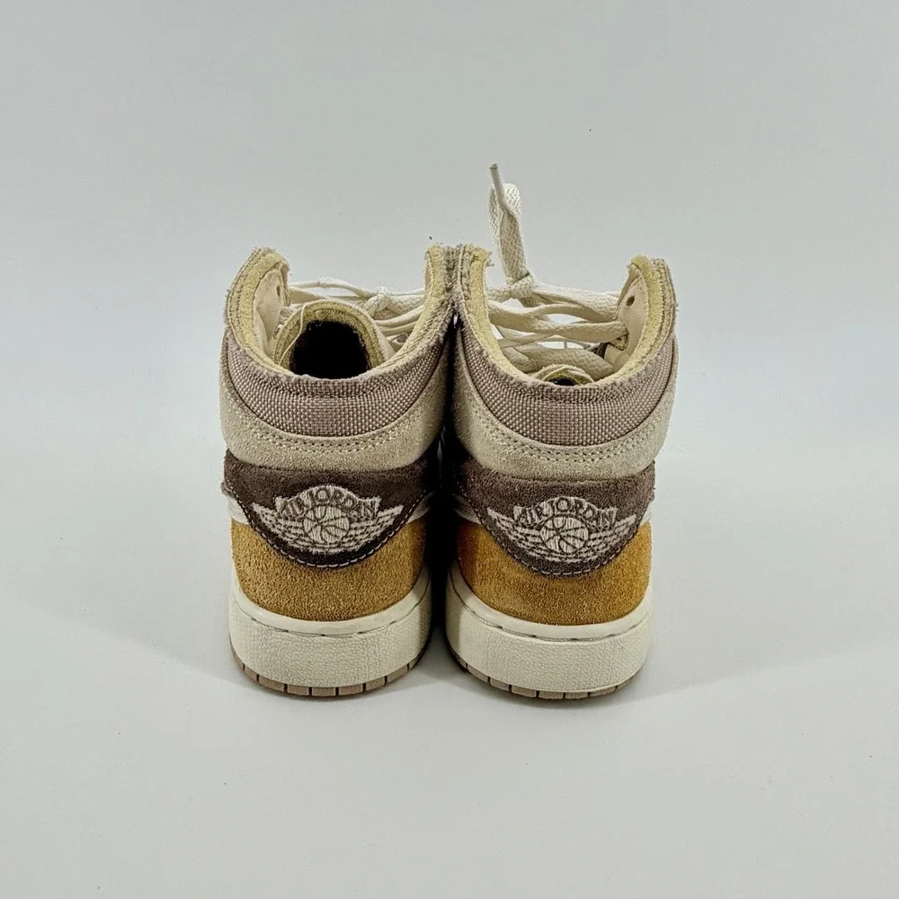 Nike Air Jordan 1 Mid Craft Taupe‎ Haze Gold GS Youth DZ4466-102 Size 3.5Y